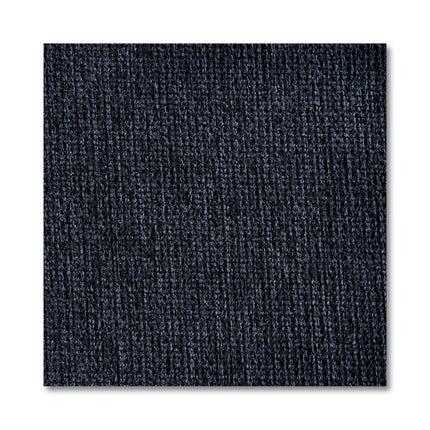 Close-up of a dark blue textured carpet tile with vertical ribbed patterns, reminiscent of the design in My Cloud 4 Piece Straight. The square tile, resembling machine-washable fabric sections, stands out against a white background, highlighting its detailed fibers.